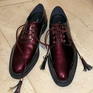Burgundy Kenneth Cole 100% Leather Loafers